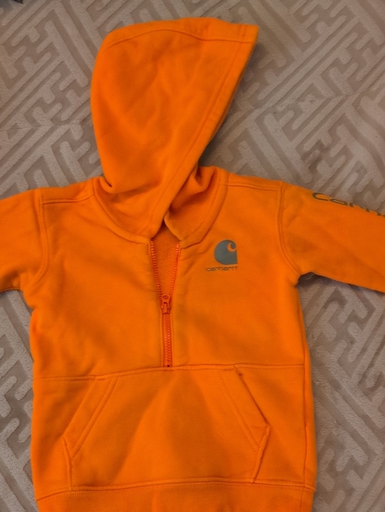 Carhartt Other - Carhartt Kids Orange Half-Zip Hoodie